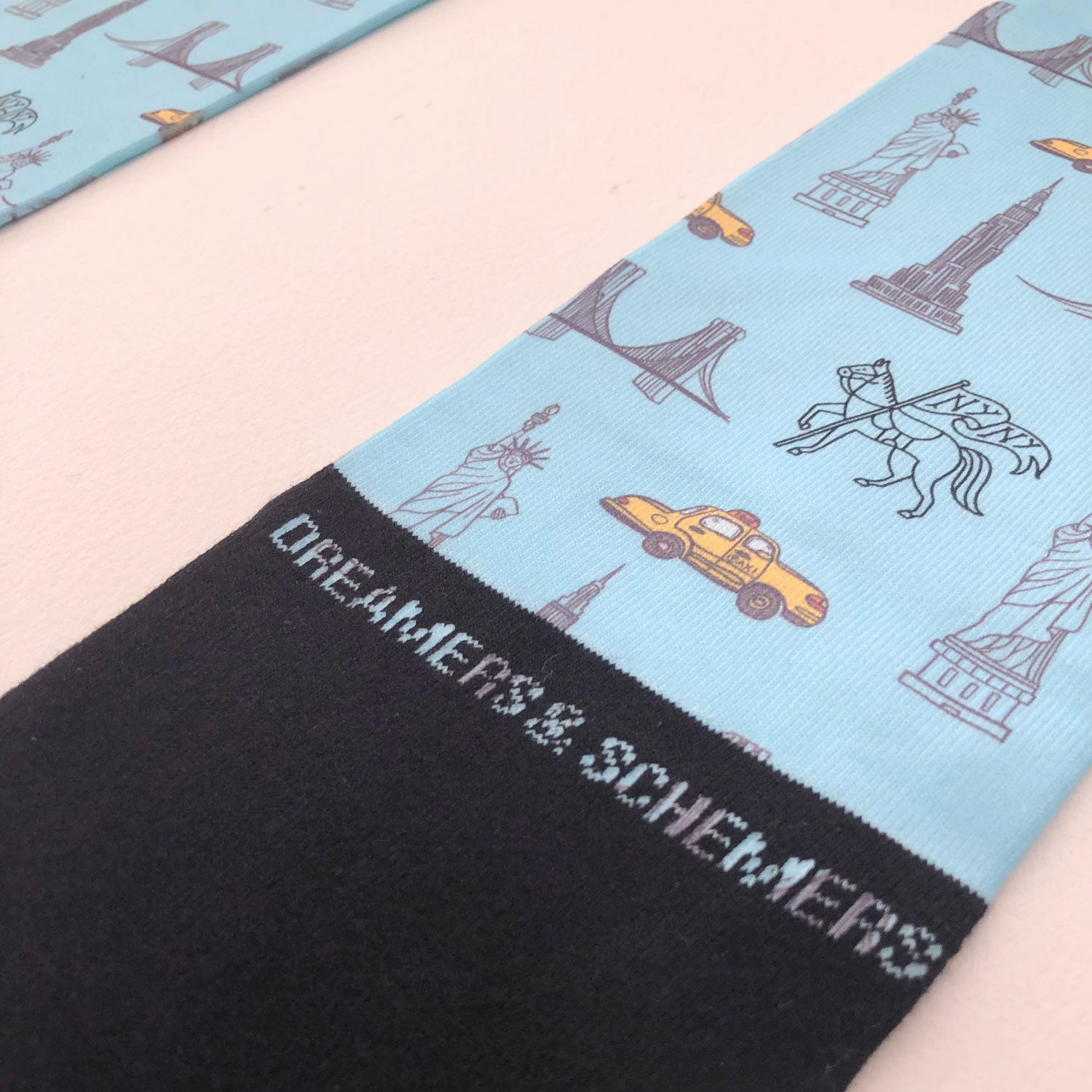 Manhattan Saddlery x Dreamers & Schemers Blue NYC Socks-Socks-Manhattan Saddlery House Label-NYC Blue-Manhattan Saddlery